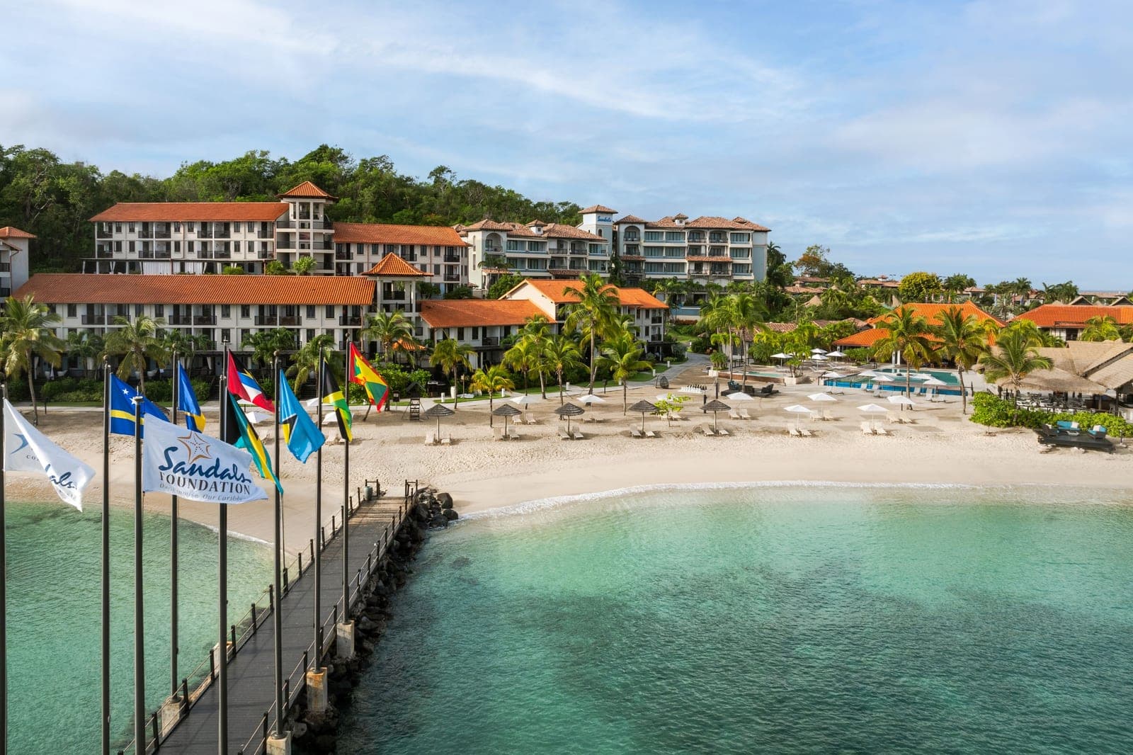 Pier on Pink Gin Beach at Sandals Grenada