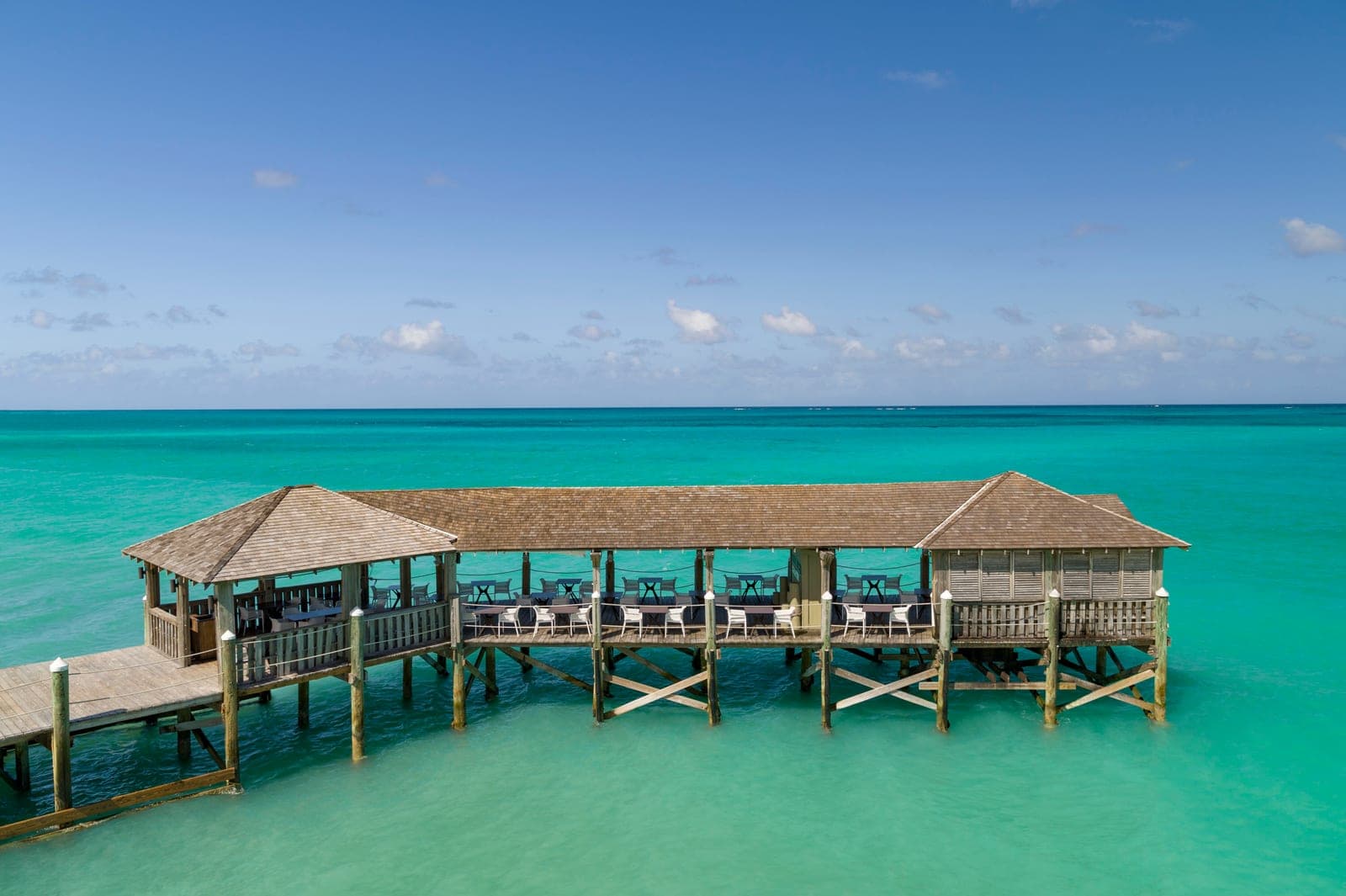 Gordon's on the Pier restaurant exterior at Sandals Royal Bahamian