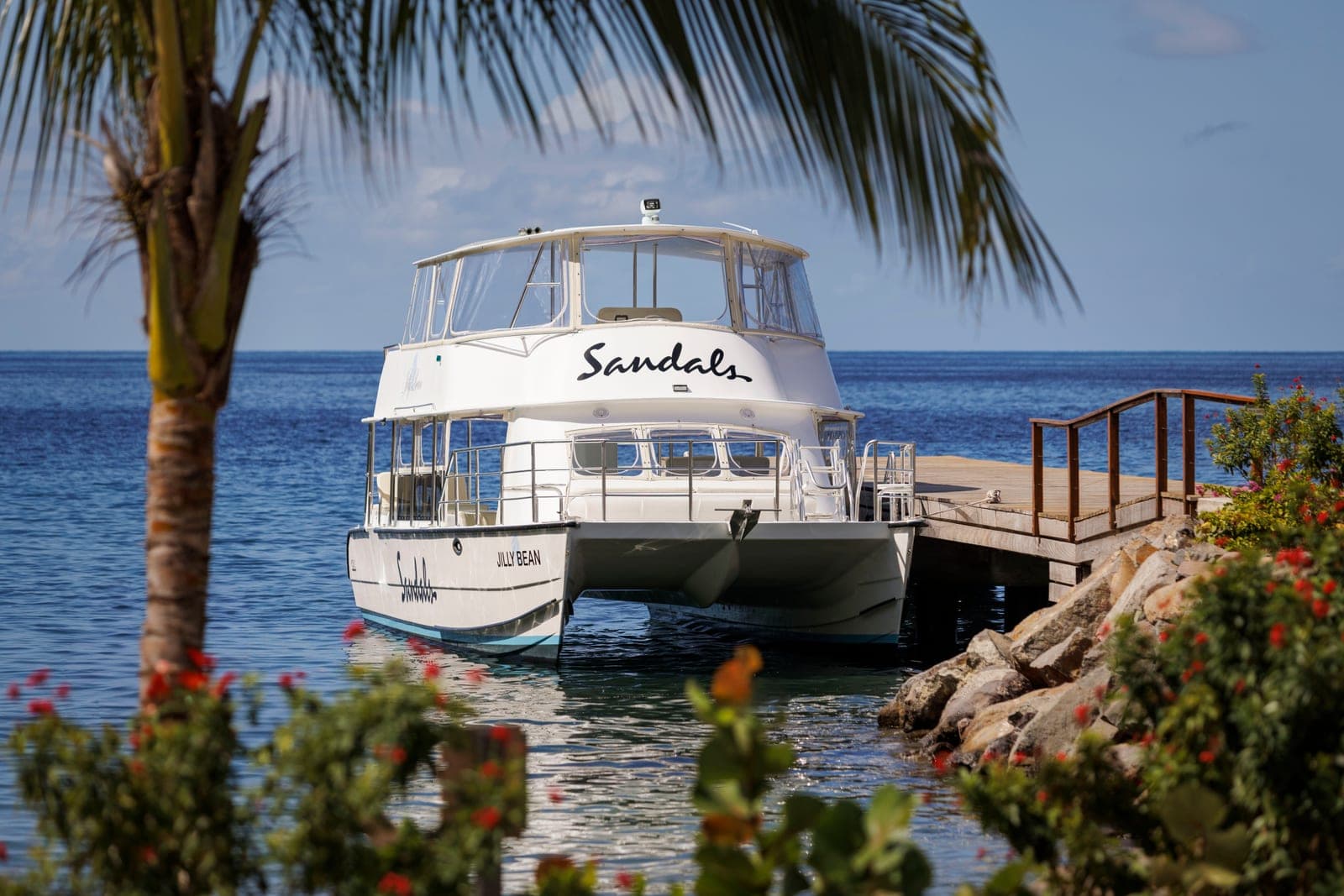 Glass-bottom boat at Sandals Saint Vincent
