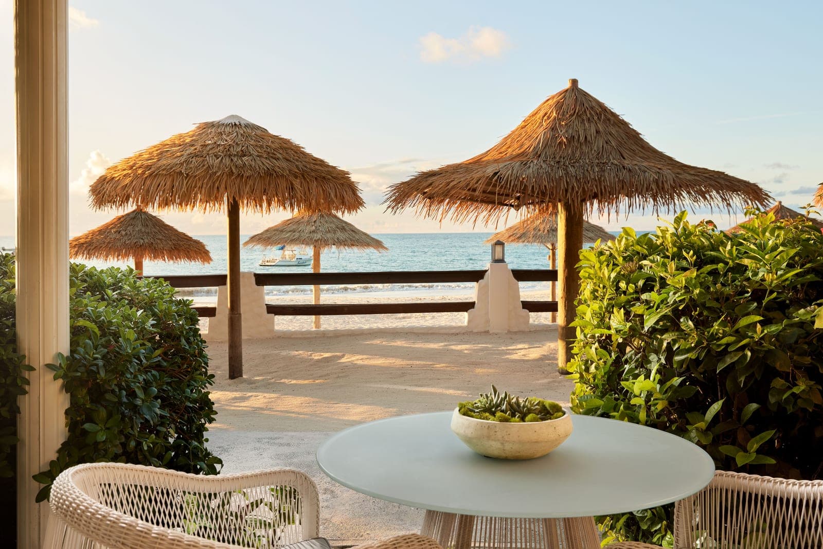 Patio of the Caribbean Beachfront Butler Rondoval at Sandals Grande Antigua