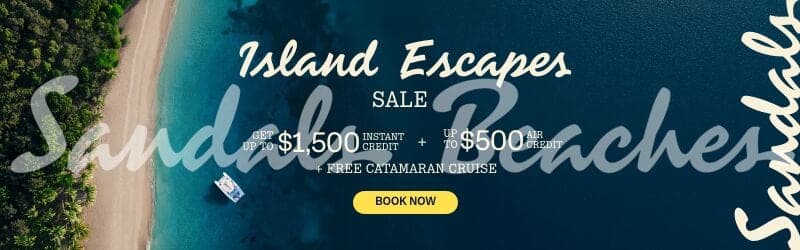 Sandals Island Escapes Sale — up to $1,500 instant credit + $500 air credit across all 17 resorts