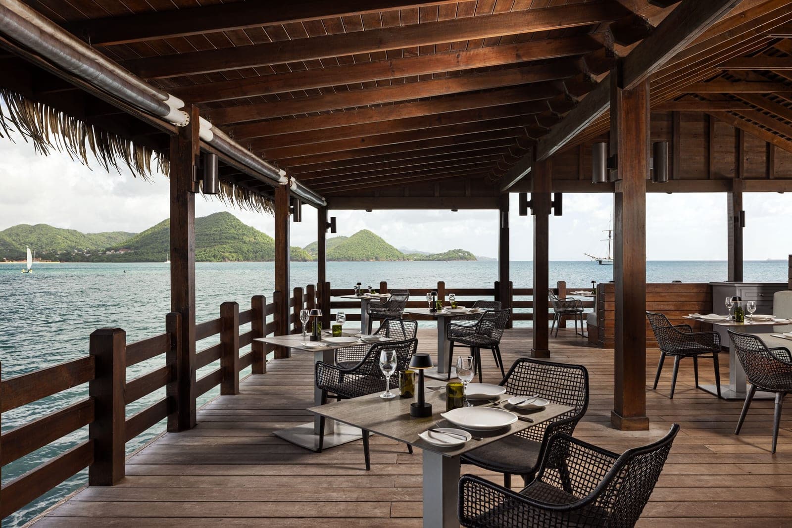 Gordon's on the Pier overwater restaurant at Sandals Grande St. Lucian