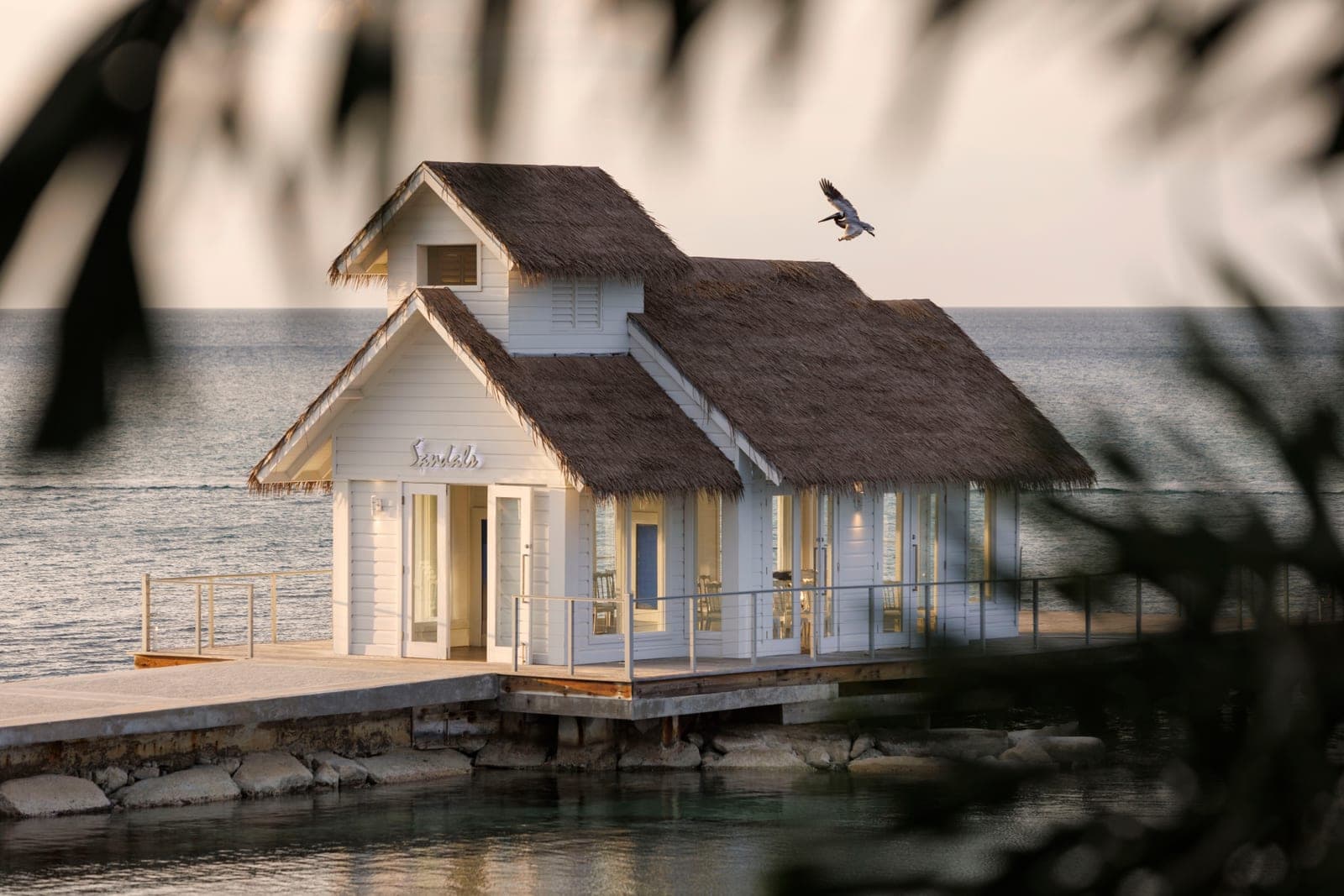 Overwater wedding chapel grounds at Sandals Montego Bay