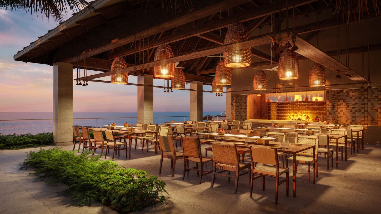Rendering of Buccan, the new open-hearth restaurant concept at Sandals Montego Bay