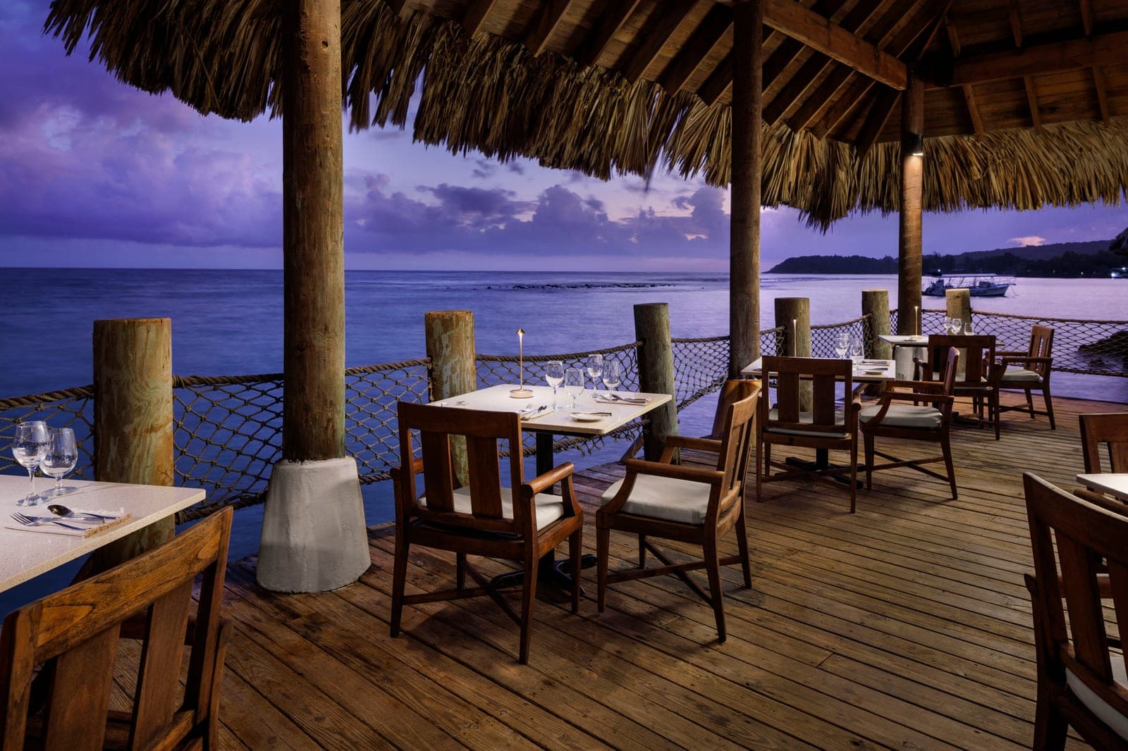 Kelly's Dockside overwater restaurant at Sandals Ochi