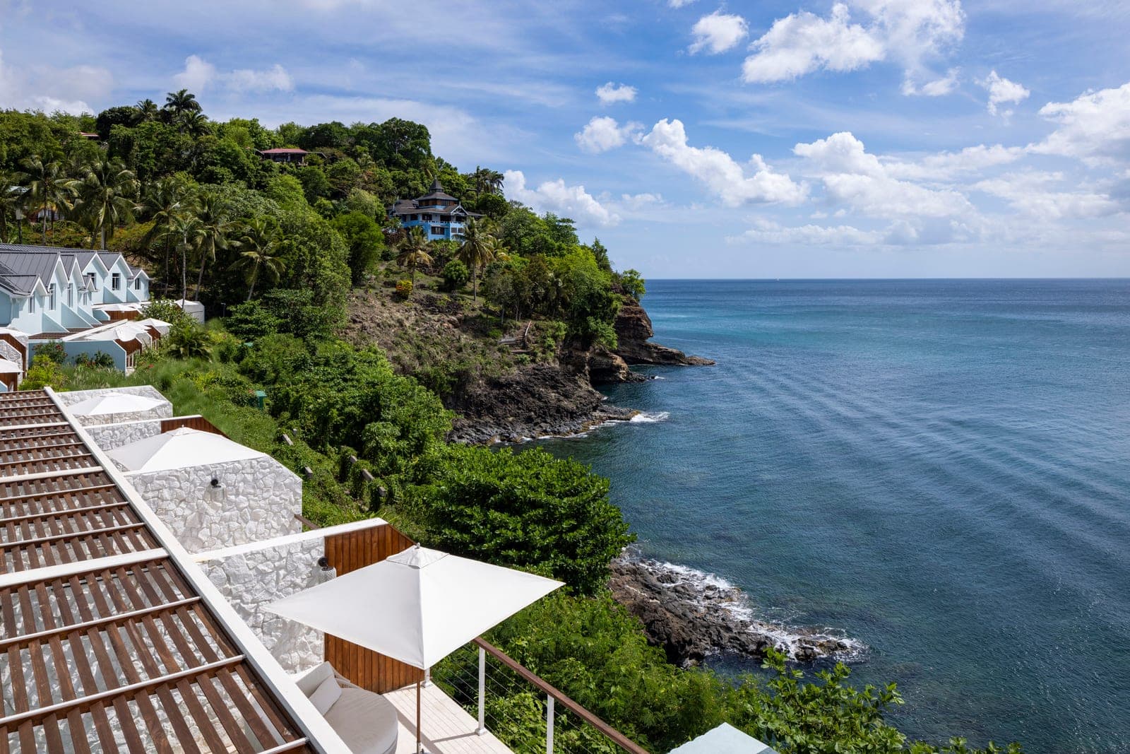 View from the Sunset Oceanview Bluff at Sandals Regency La Toc