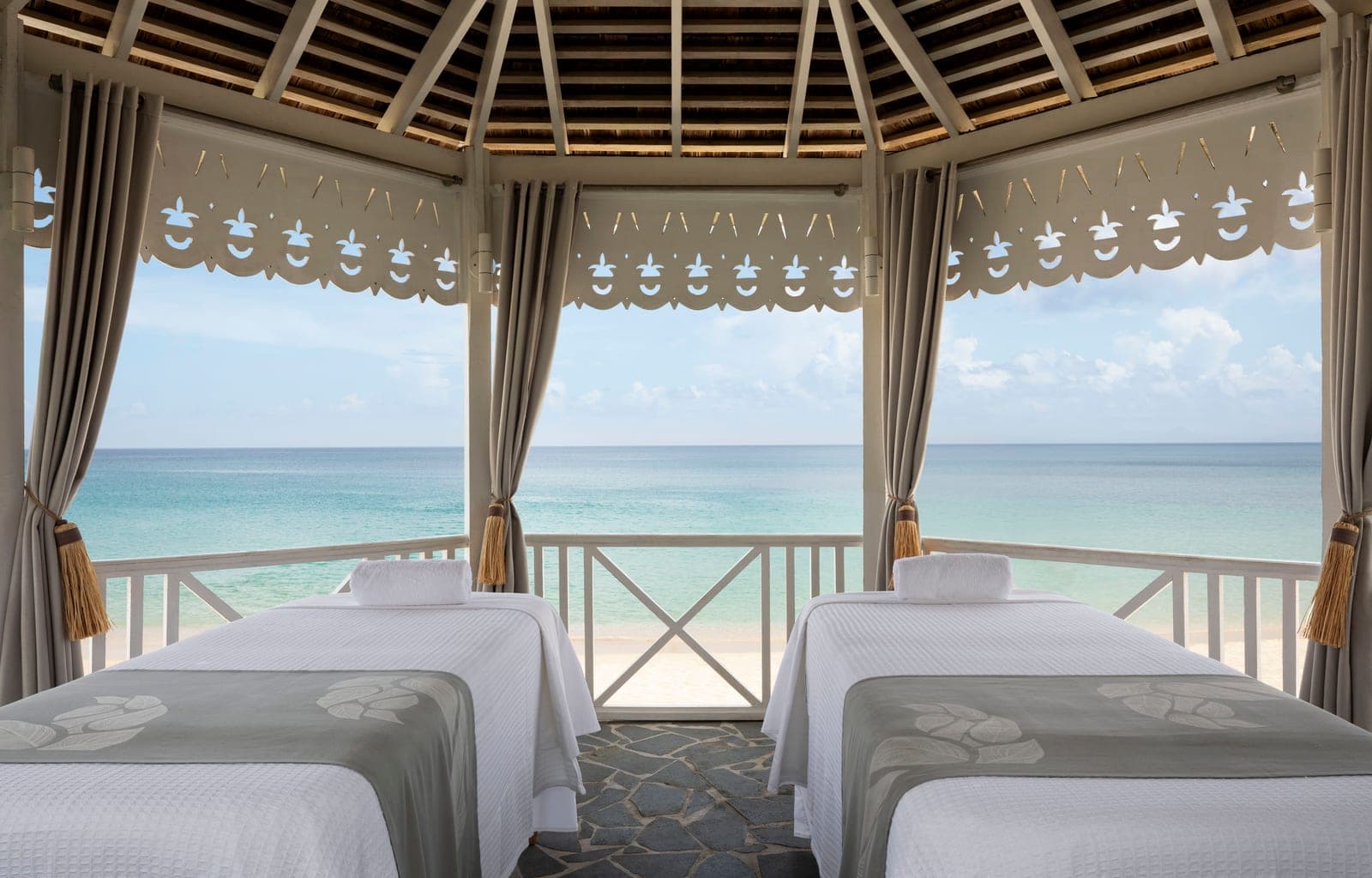 Red Lane massage pavilion at Sandals Regency La Toc